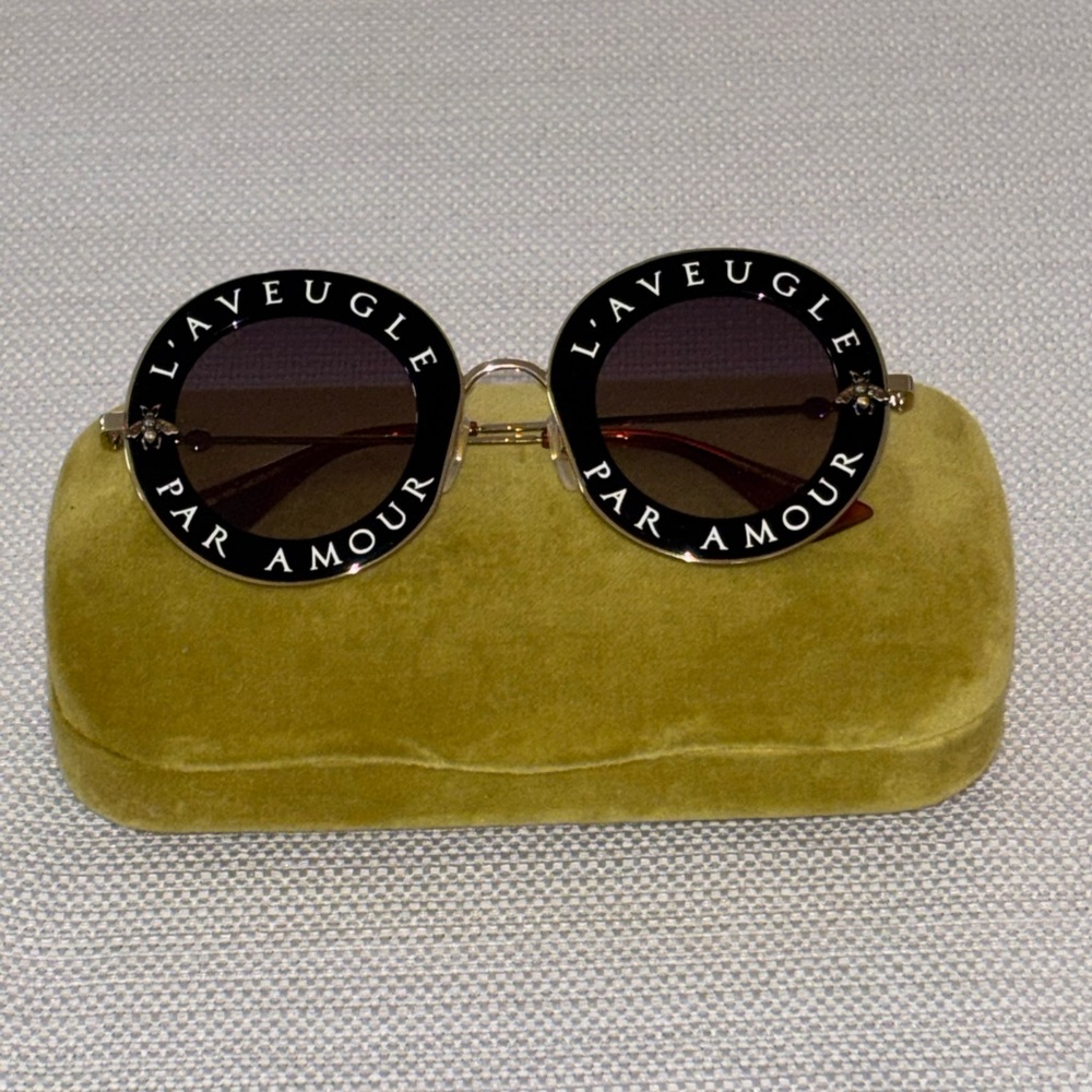 Gucci L'Aveugle Par Amour Round Sunglasses